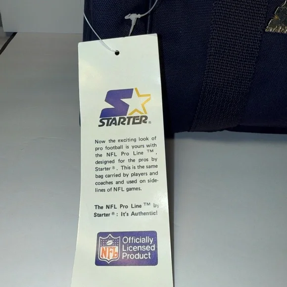 Vintage Chicago Bears Duffle Bag Navy NFL Football Starter 90s Travel Gym Sports - Picture 4 of 11